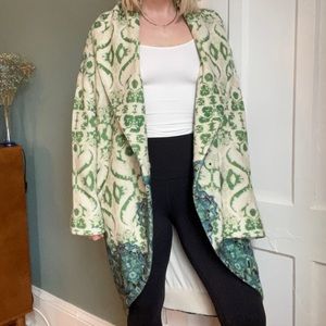 Anthropologie Moth Sugar Pine Sweater Coat